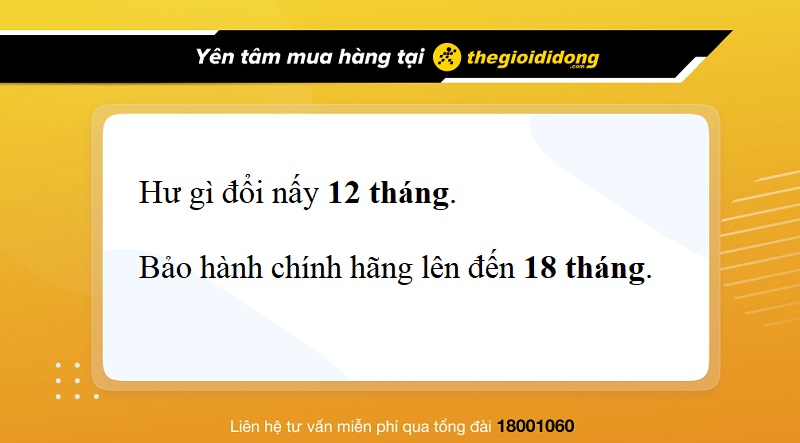 Chính sách bảo hành tại Thế Giới Di Động.